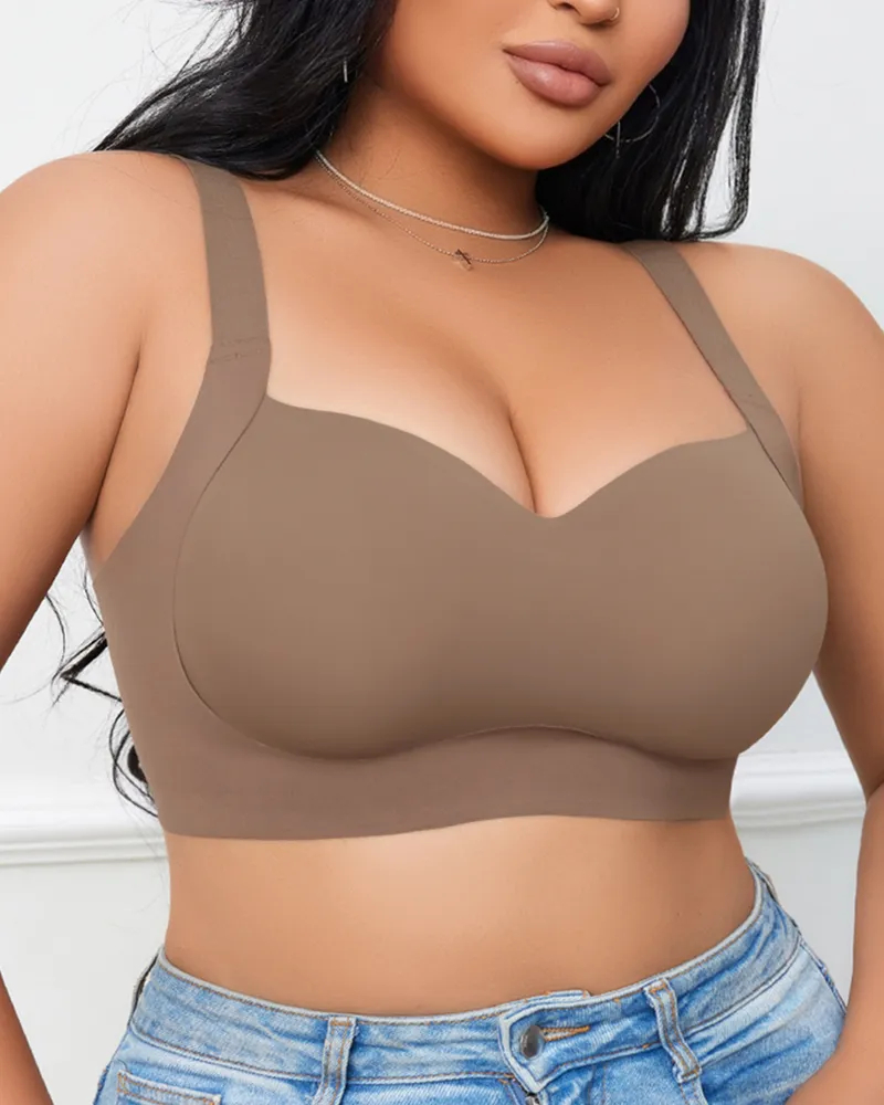 Plus-size Seamless Push-up Bra To Prevent Sagging