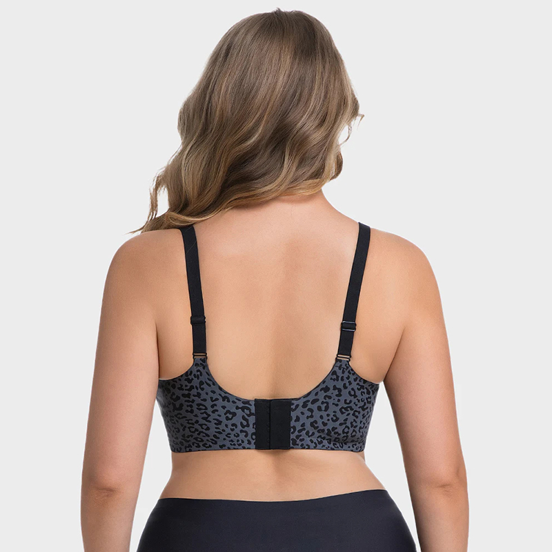 Wireless Leopard V-neck Contour Bra