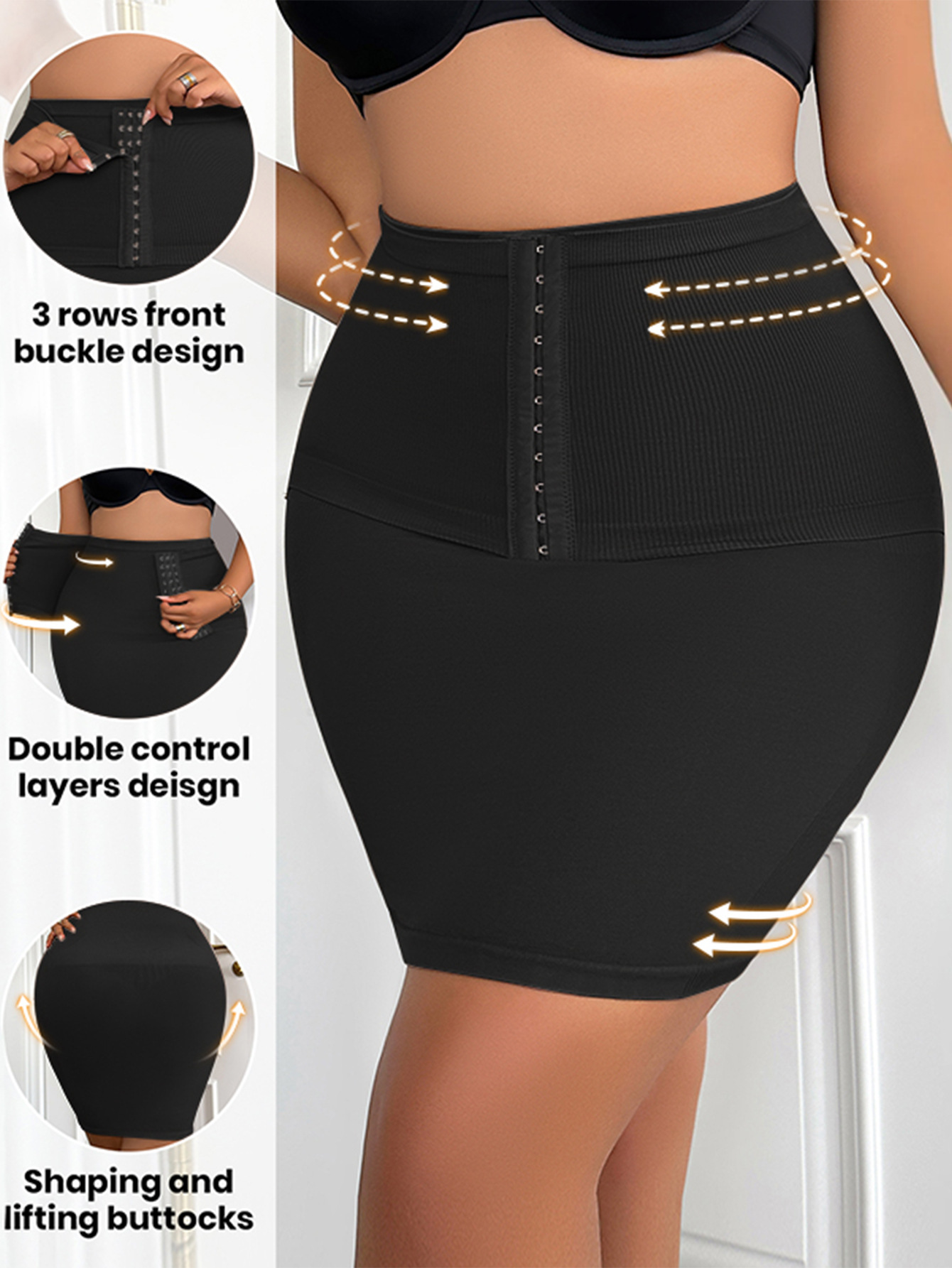 High-waisted Shapewear With Buttock Lifting And Body Shaping Capabilities.