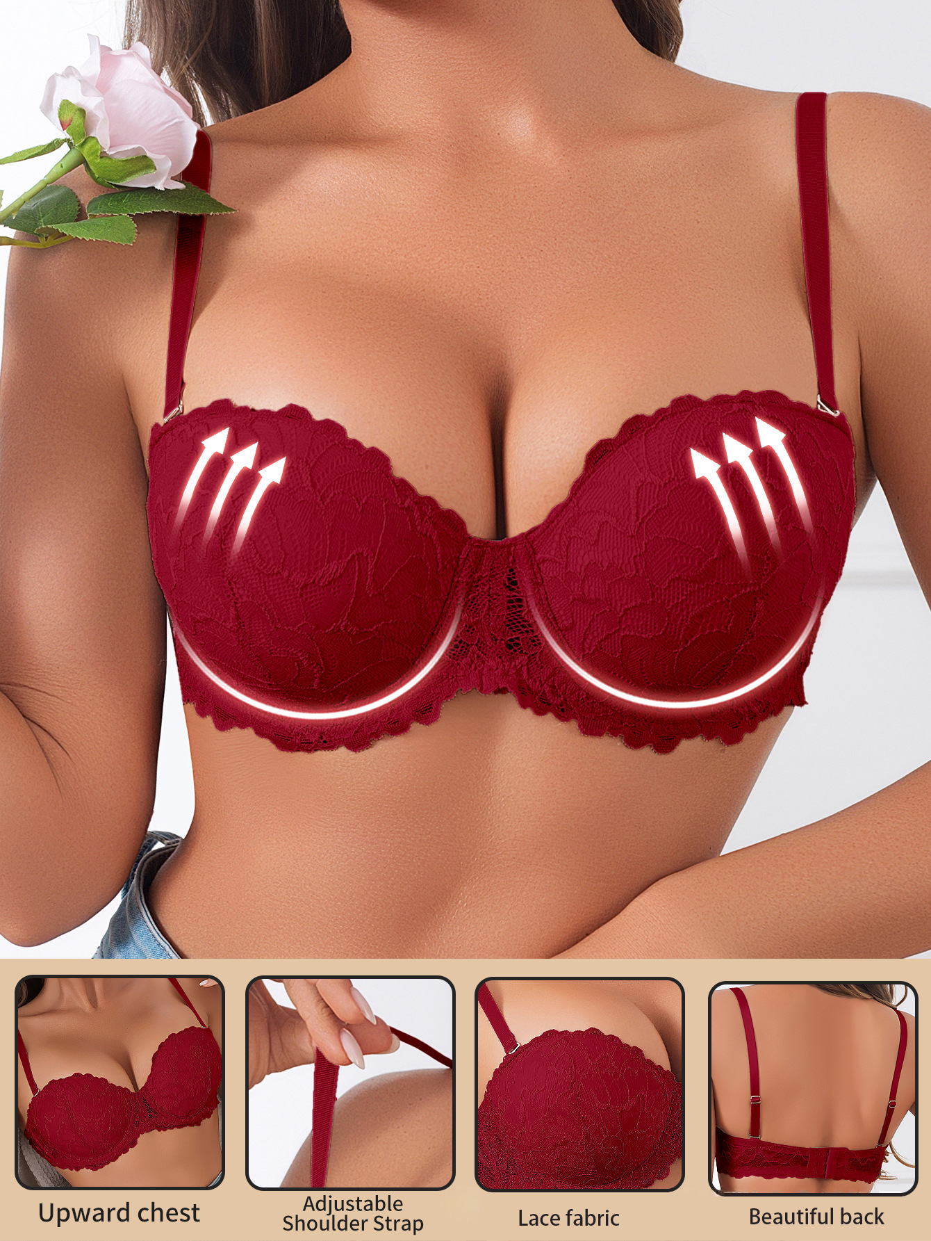 Lace Push-up Underwire Bra