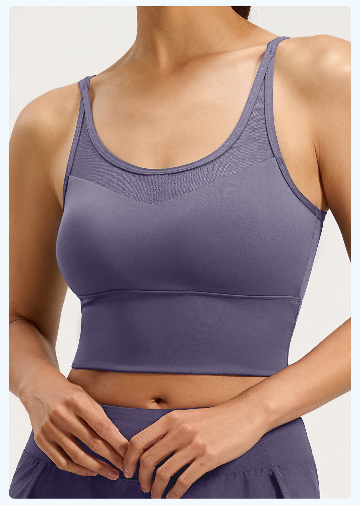 Mesh Yoga Backless One-piece Sports Fitness Bra