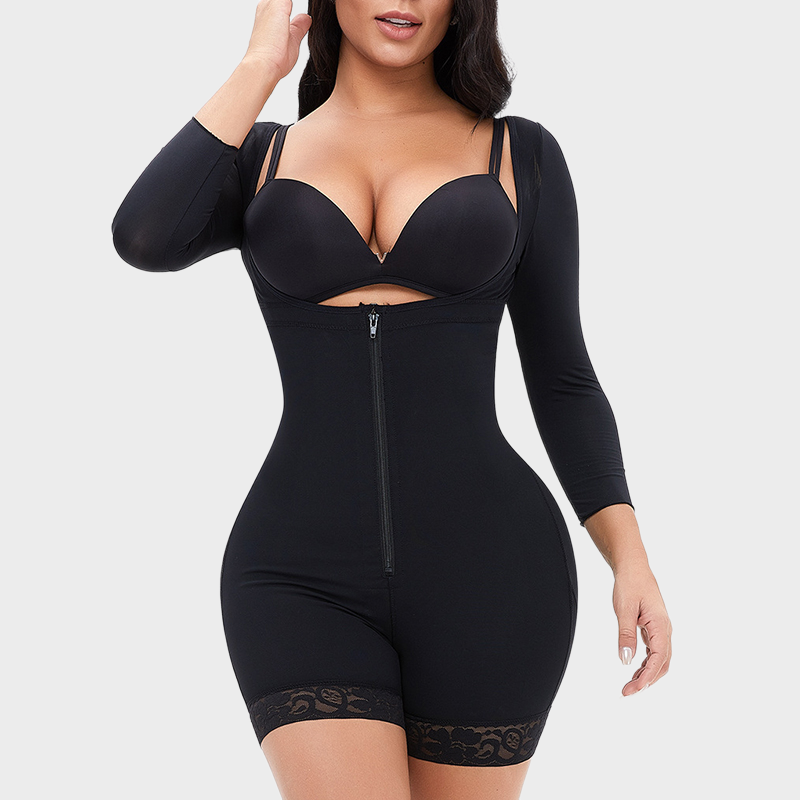 Breasted Zipper Waist Control Tummy Butt Tight Body Shapewear