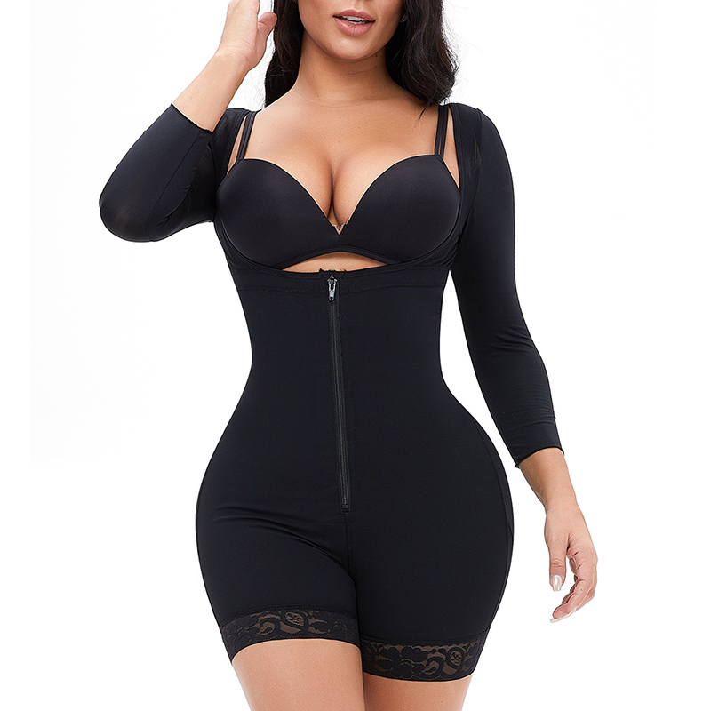 Breasted Zipper Waist Control Tummy Butt Tight Body Shapewear