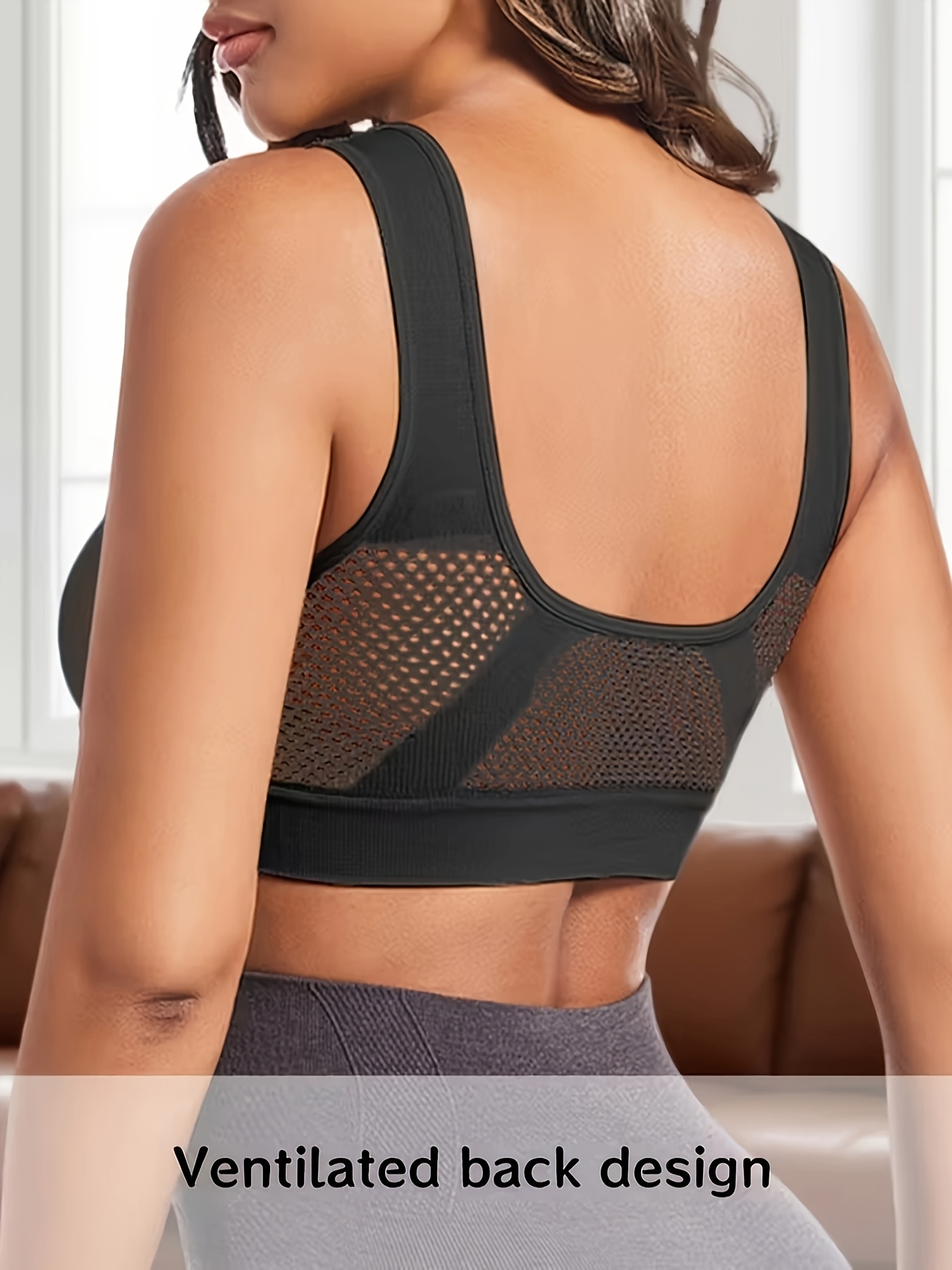 Comfortable Smoothing Mesh Breathable Front Button Bra