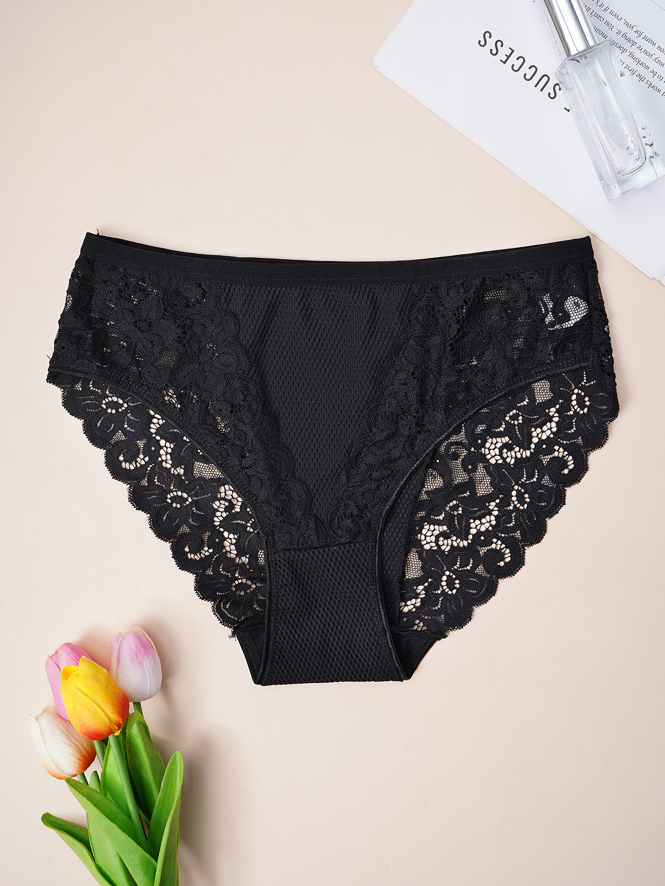 Lace High Elastic Seamless Fitted Butt-lifting Women's Underwear