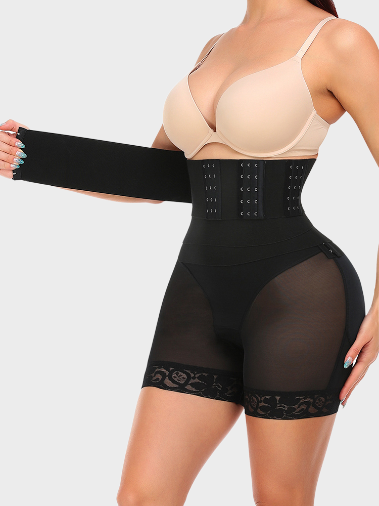 Body-Breasted Strap Skinny Waist Lift Hip Corset Tummy Control Pants