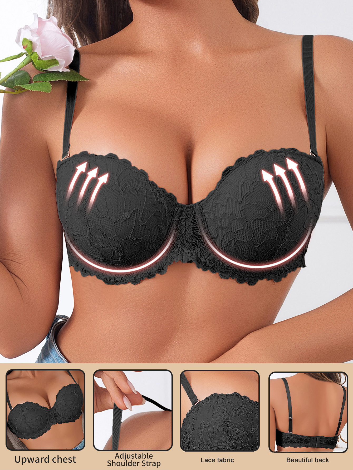 Lace Push-up Underwire Bra