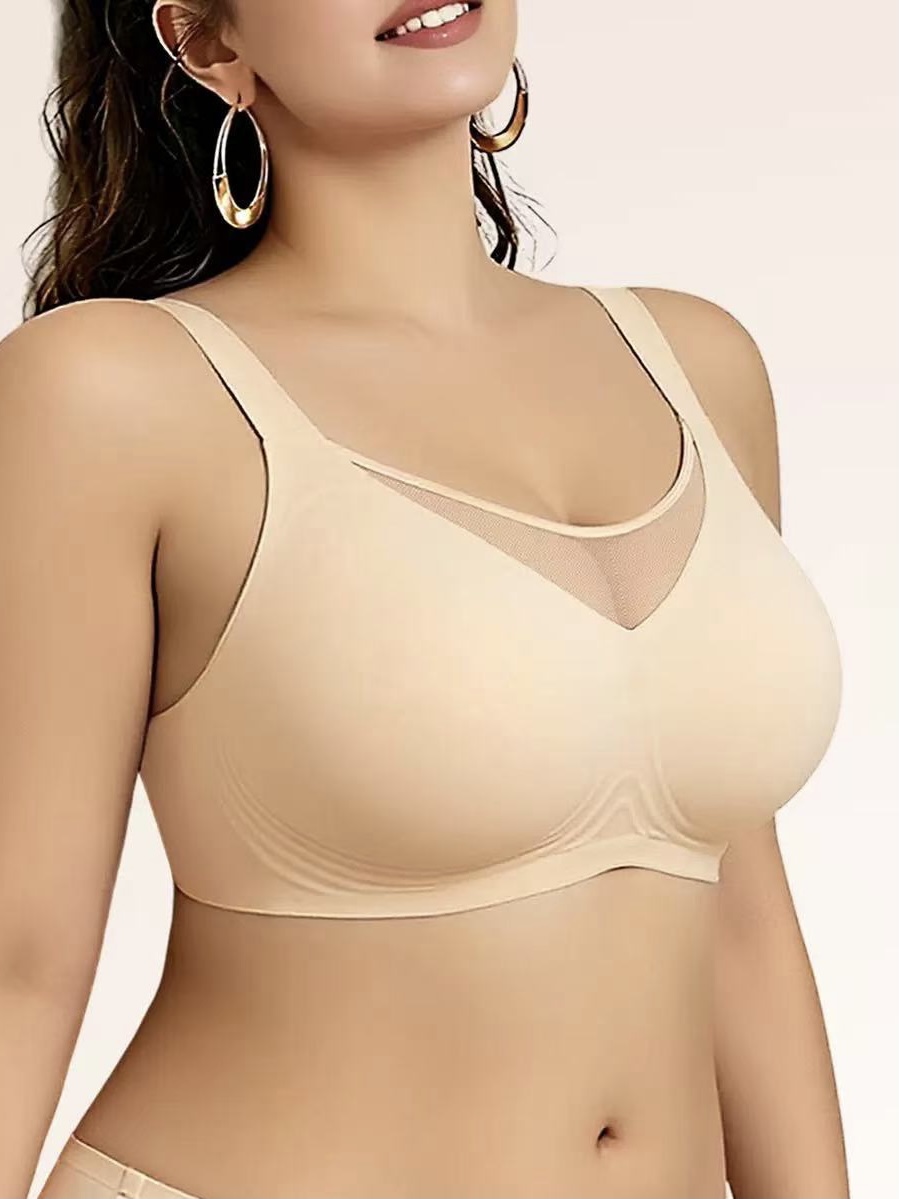 Comfortable Smoothing Mesh Wire-free Bra