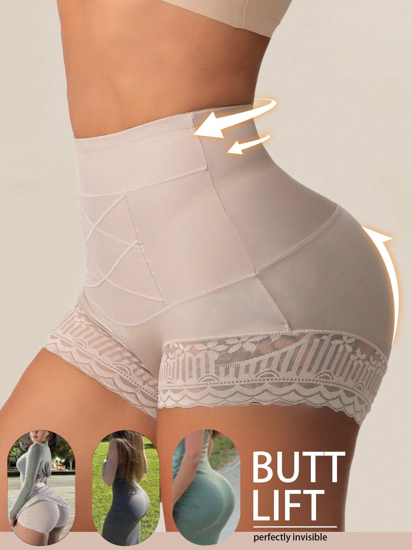 Criss-cross Waist-shaping Panties With A Pure Cotton Gusset