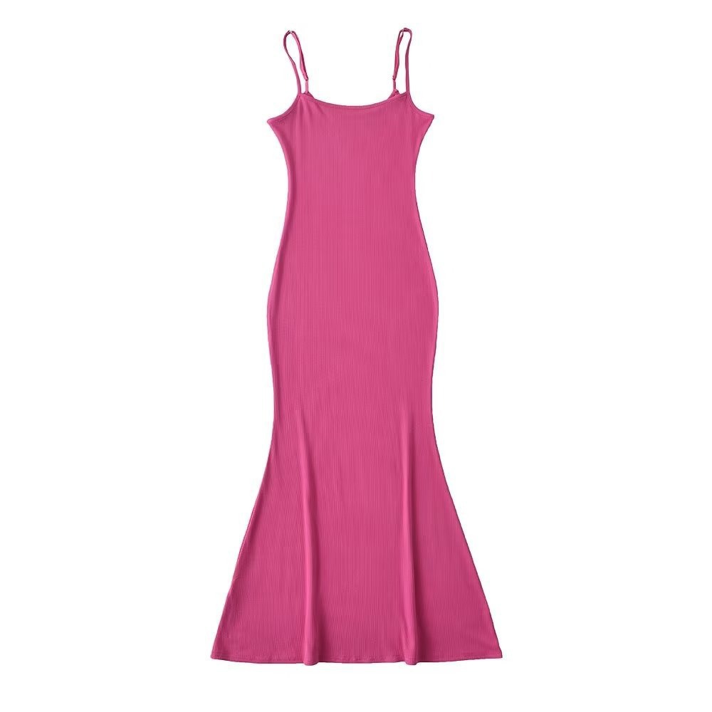 Solid Color Sling Tummy Control Butt Lifter Body Shaping Maxi Dress