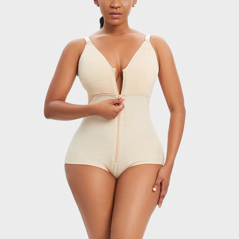 Tummy Control Zipper Open Crotch Body Contouring Body Shaper