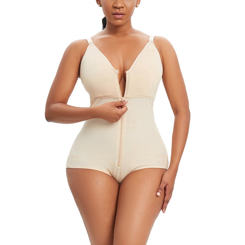 Tummy Control Zipper Open Crotch Body Contouring Body Shaper