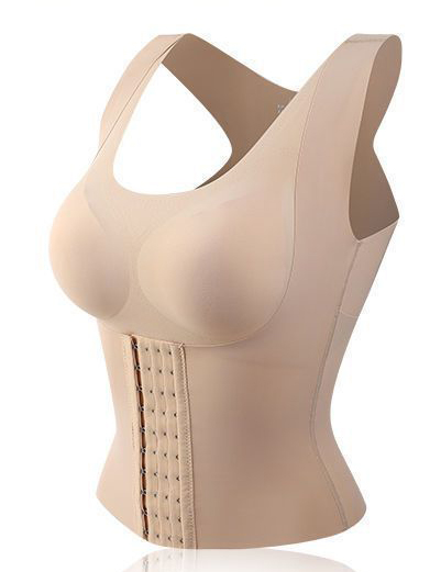 Waist-cinching Tummy-control Belt Padded Bust Snap-on Back Shaping Bbodysuit