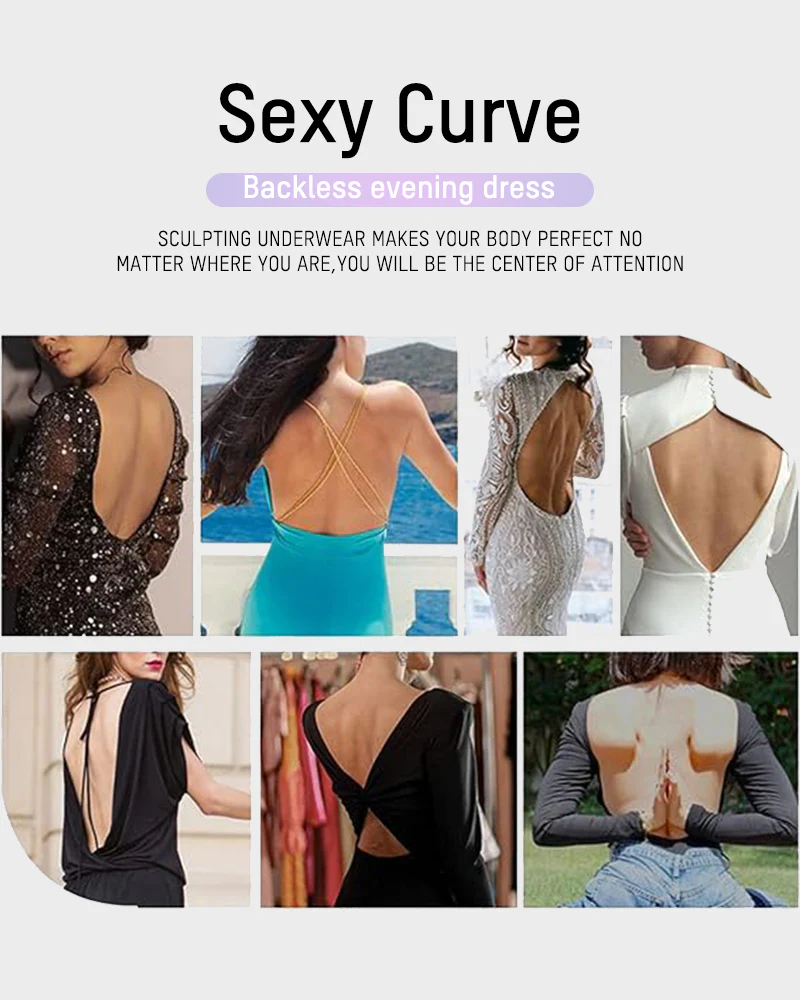 Backless Shapewear Integrated Bra Body Shaper Seamless Open Crotch Shapewear