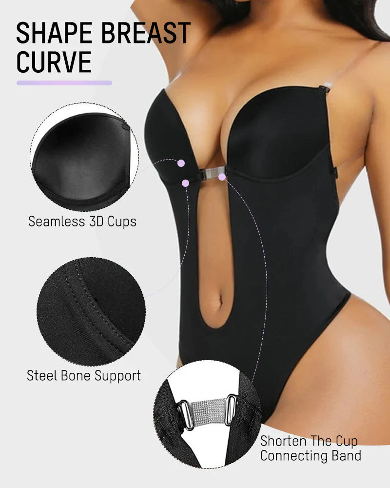 Backless Shapewear Integrated Bra Body Shaper Seamless Open Crotch Shapewear