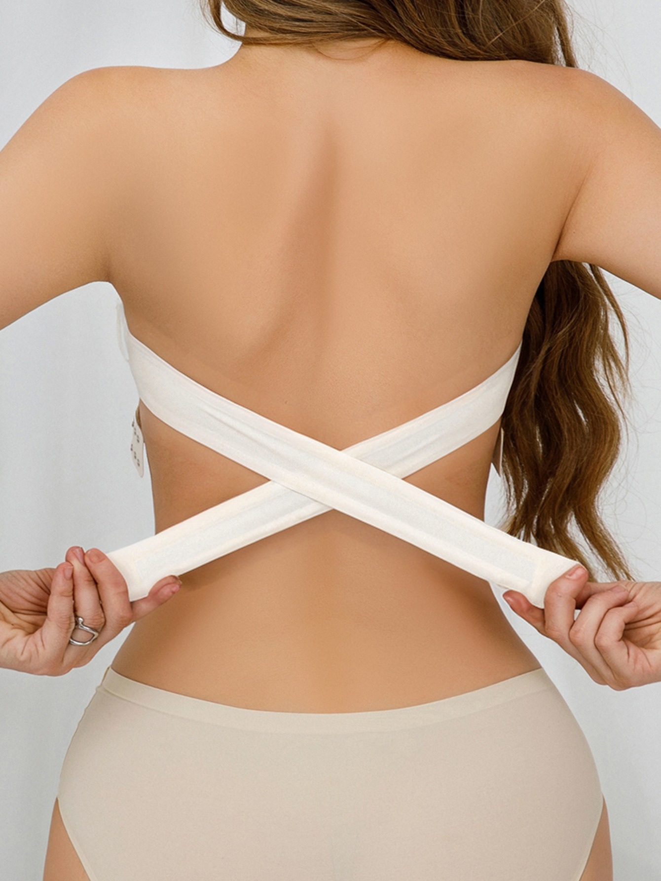 Strapless Mesh Underwire Balconette Bra