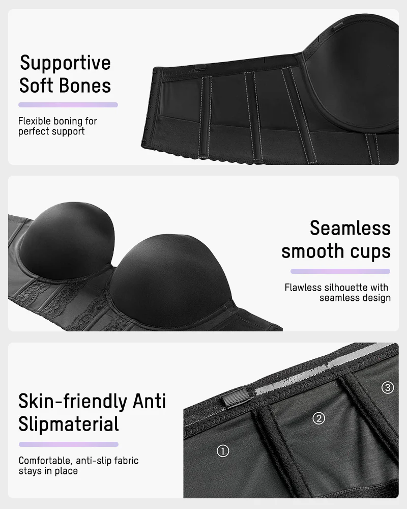 Convertible Non-slip Full-coverage Strapless Bustier