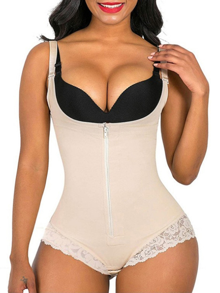 One Piece Sleeveless Lace Shapewear