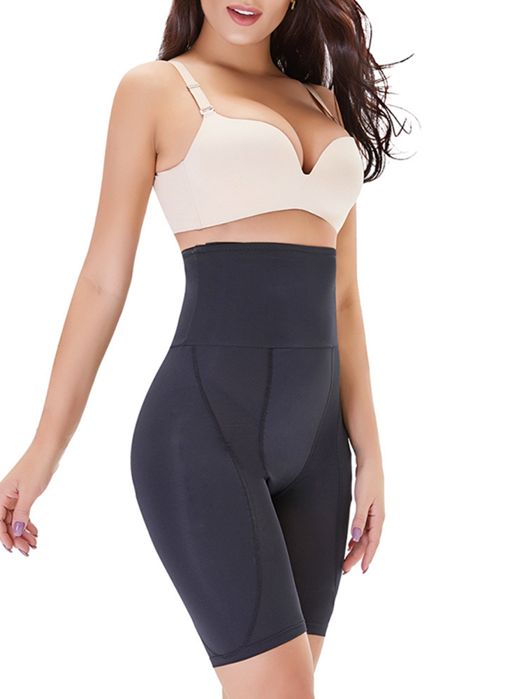 Solid Color Tummy Control Body Shaping Pants