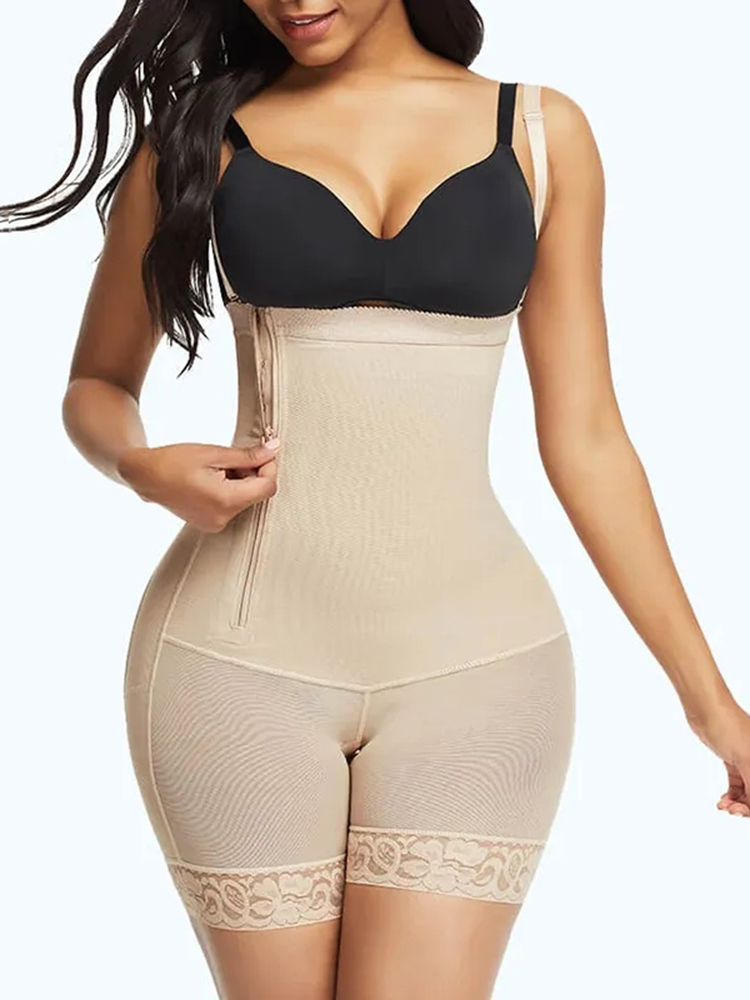 Shapewear Side Zipper Tummy Control Hip Lift Bodysuit