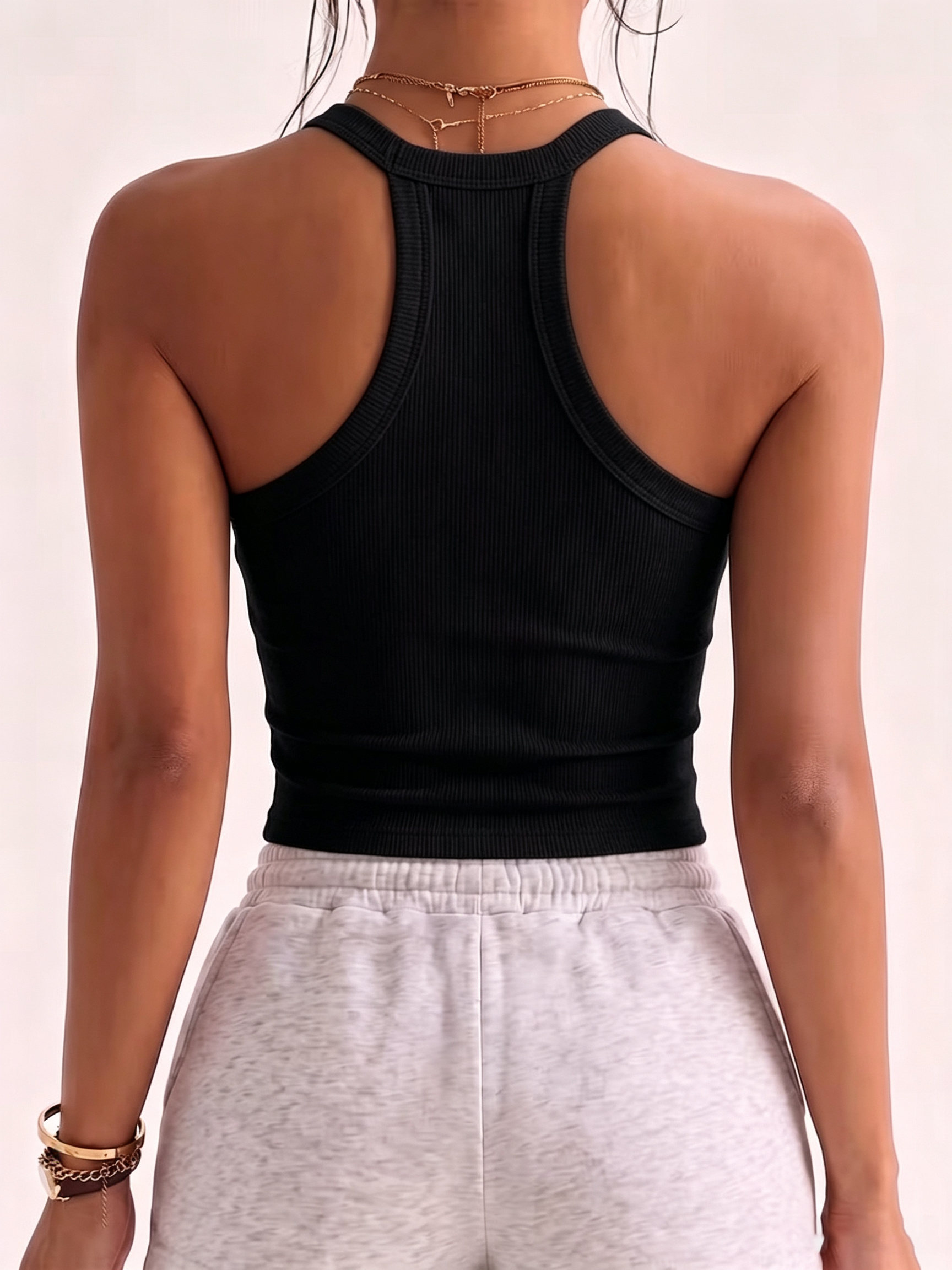 V-neck Slim-fit Camisole With Bra Padding