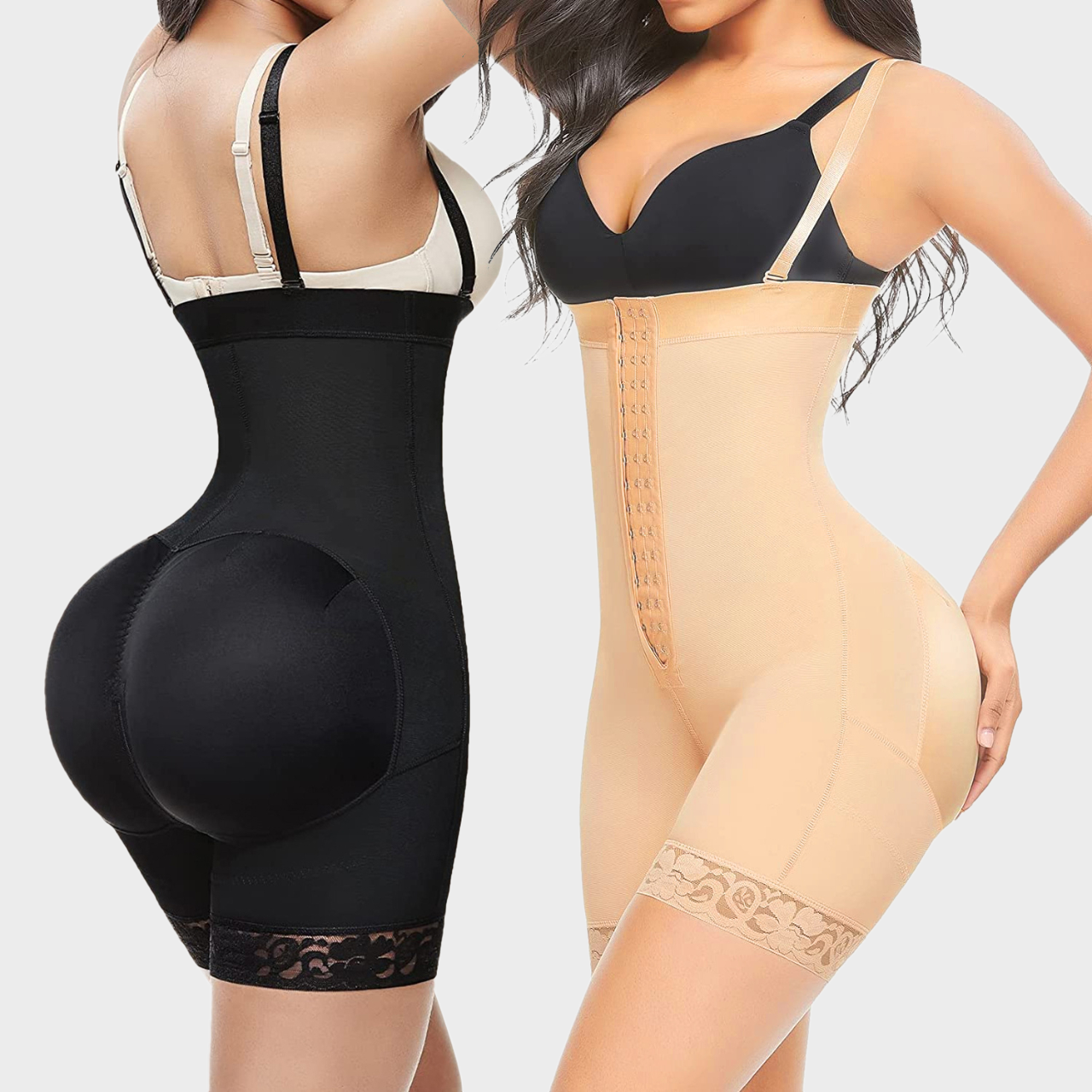 High Waist Body Shaping Crotch Zipper Tummy Control Butt Lift Shapewear