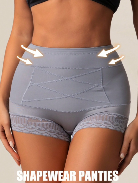 Criss-cross Waist-shaping Panties With A Pure Cotton Gusset