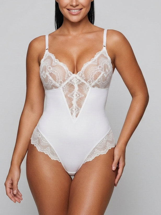 Women's Lace-panel Camisole Bodysuit