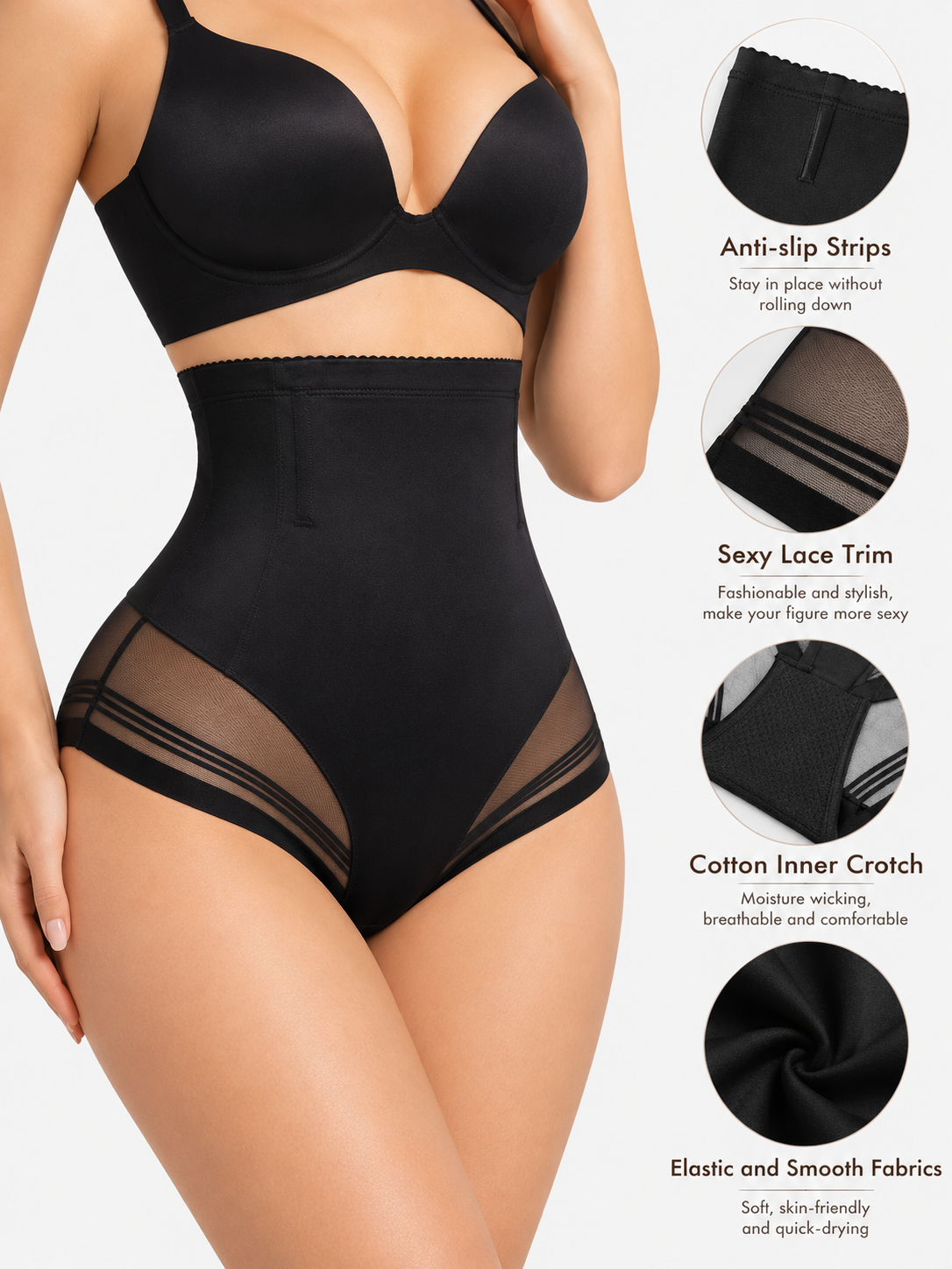 Lightweight And Breathable Mesh Shaping Briefs