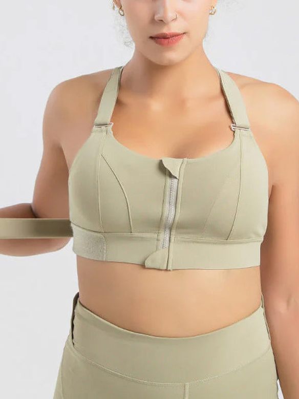 Shock Absober Zip-front High Impact Sports Bra