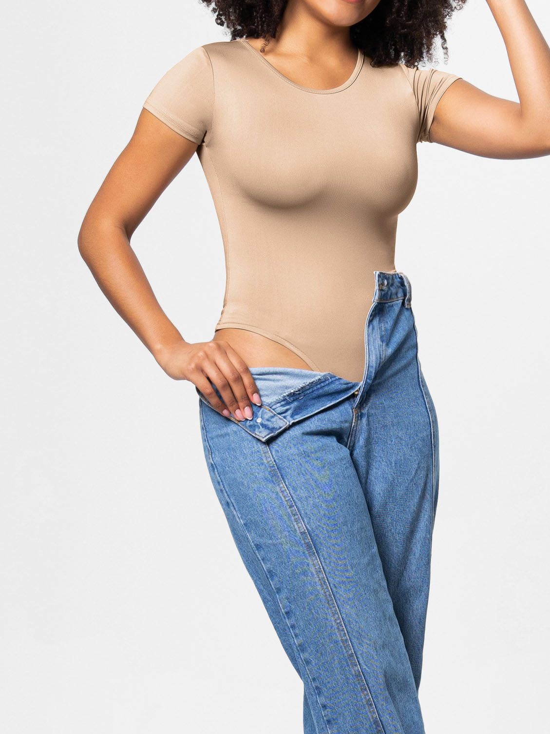 Crew-neck Short-sleeve Bodysuit