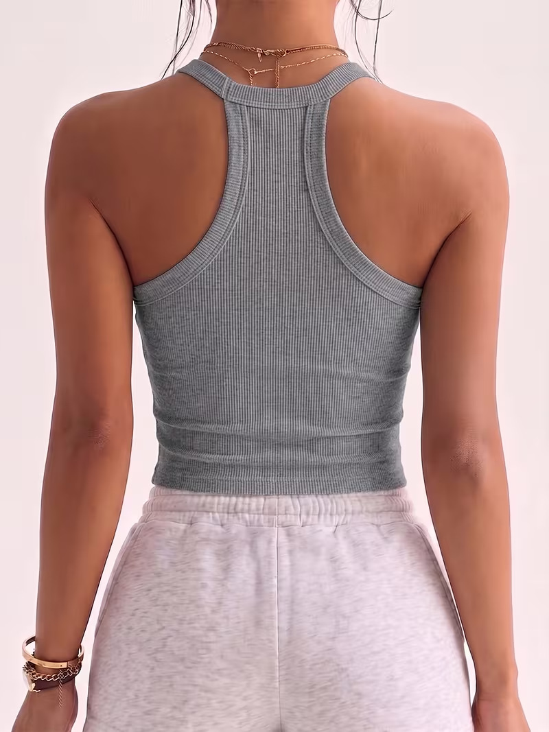 V-neck Slim-fit Camisole With Bra Padding