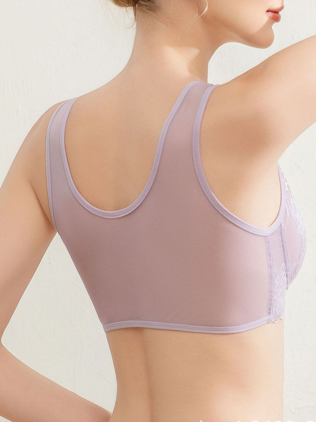 Silk Front-opening Lace Mesh Breathable And Lightweight Bra