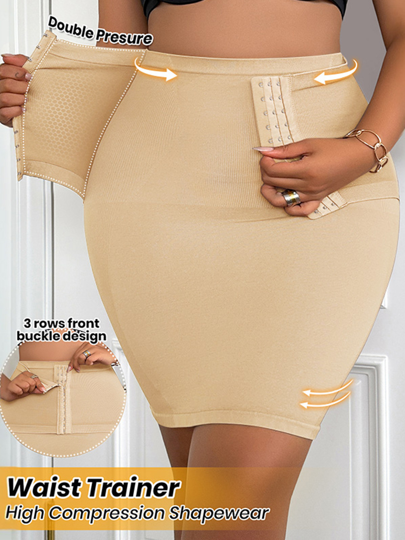 High-waisted Shapewear With Buttock Lifting And Body Shaping Capabilities.