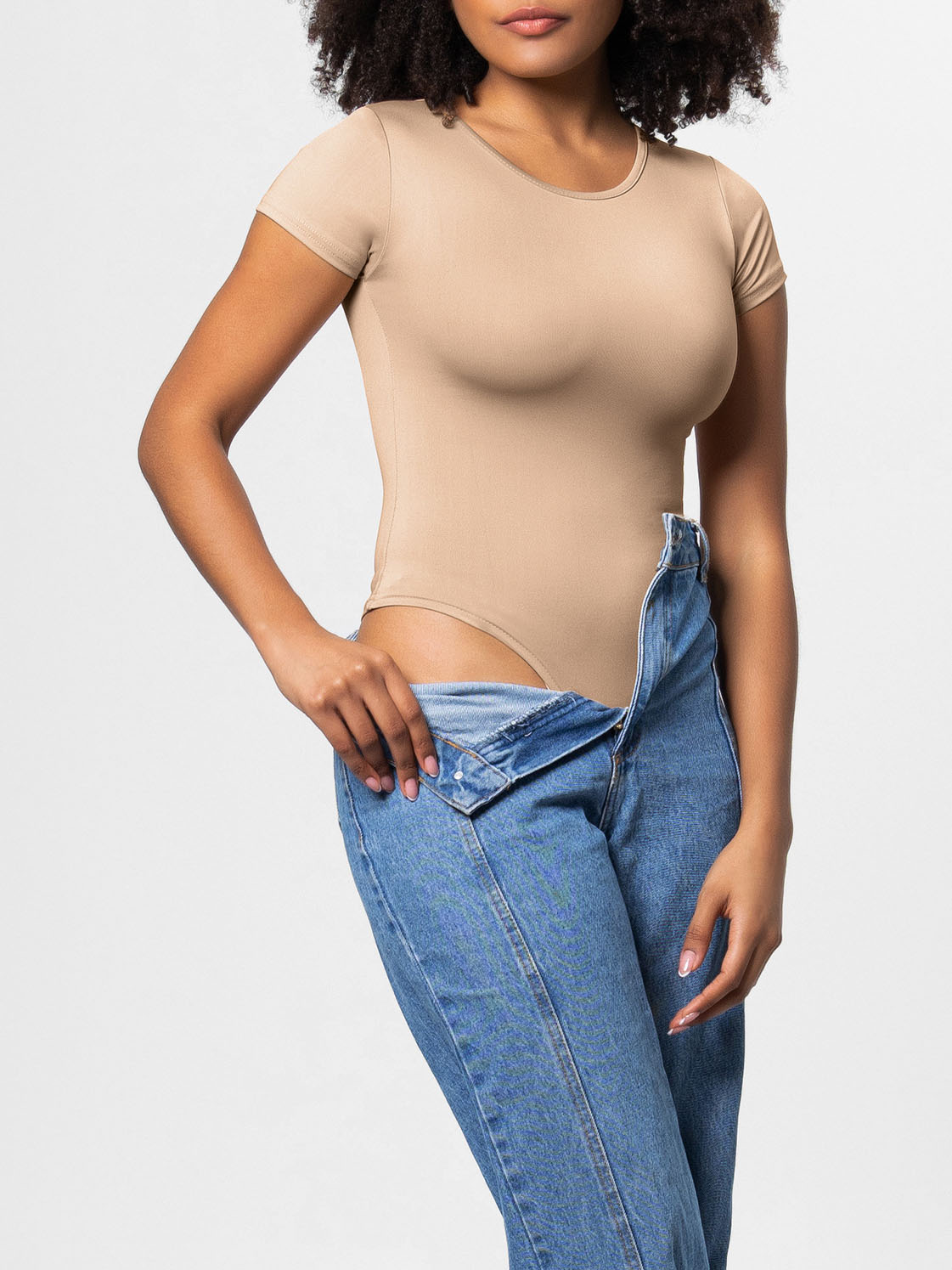 Crew-neck Short-sleeve Bodysuit