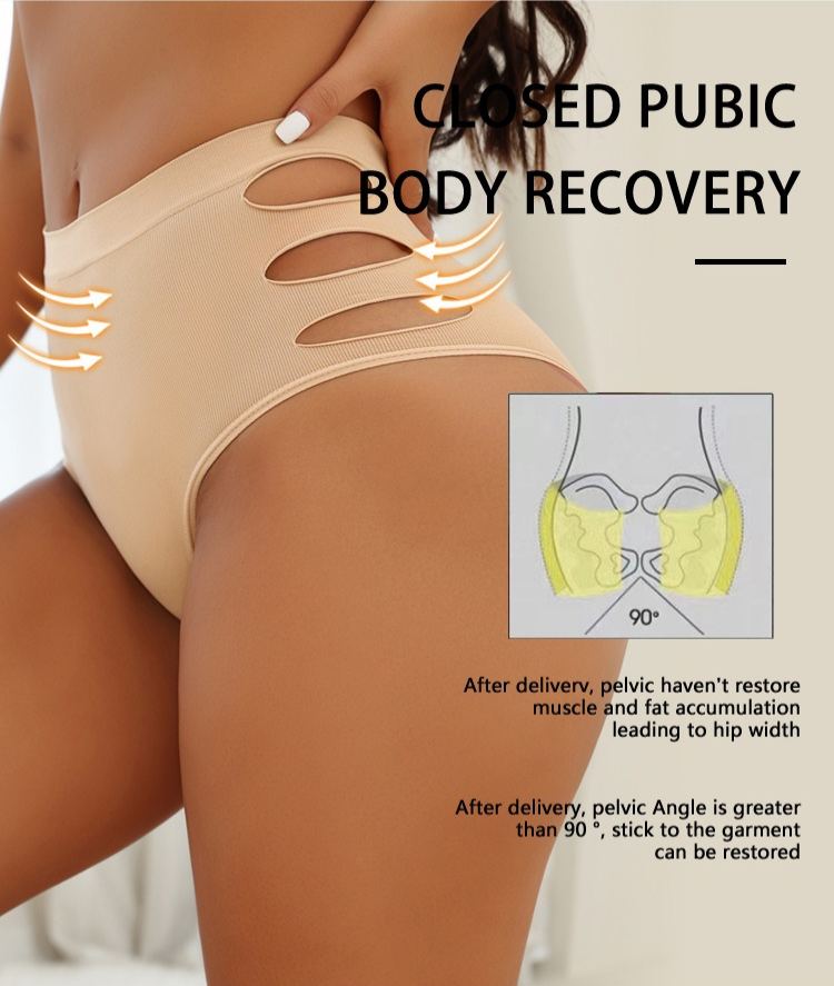 Seamless High-waisted Women's Panties With Cut-out Details