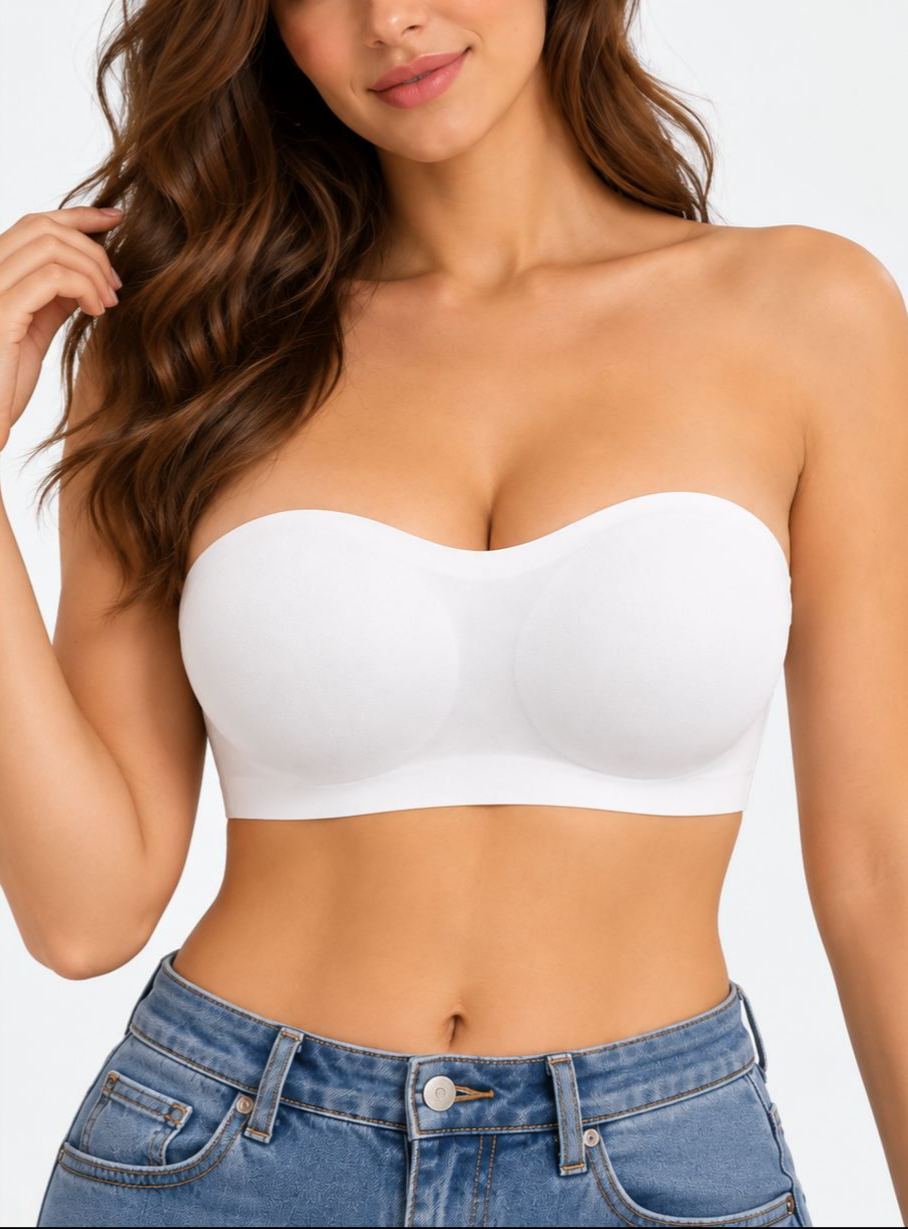 Strapless Mesh Underwire Balconette Bra
