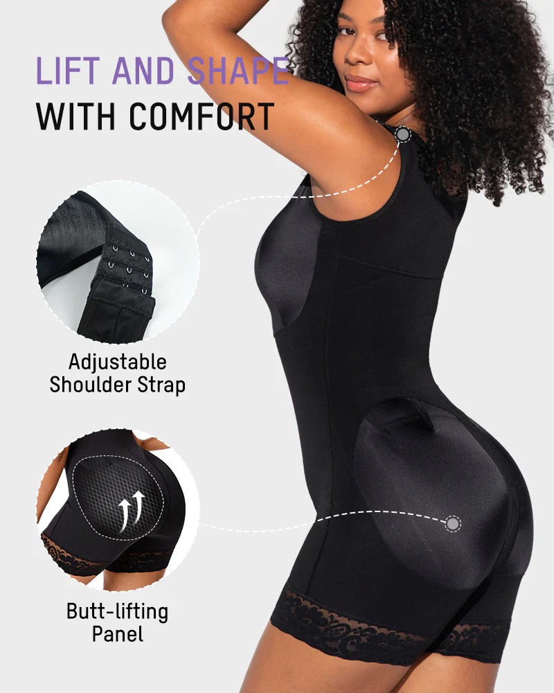 High Compression Short Girdle With Brooches