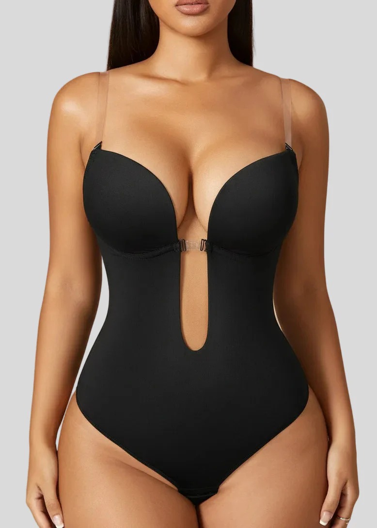 Backless Integrated Bra Body Seamless Open Crotch Shapewear