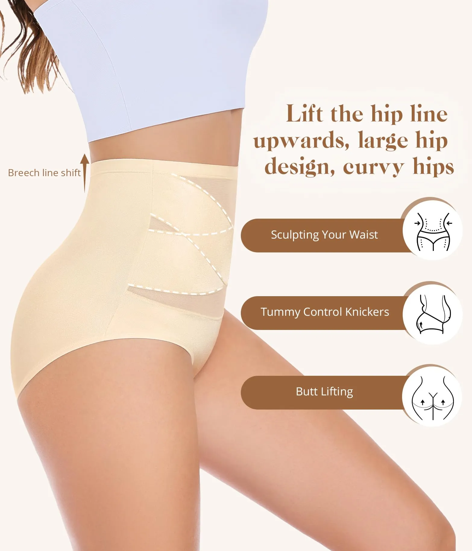 Women's Underwear High Waist Briefs