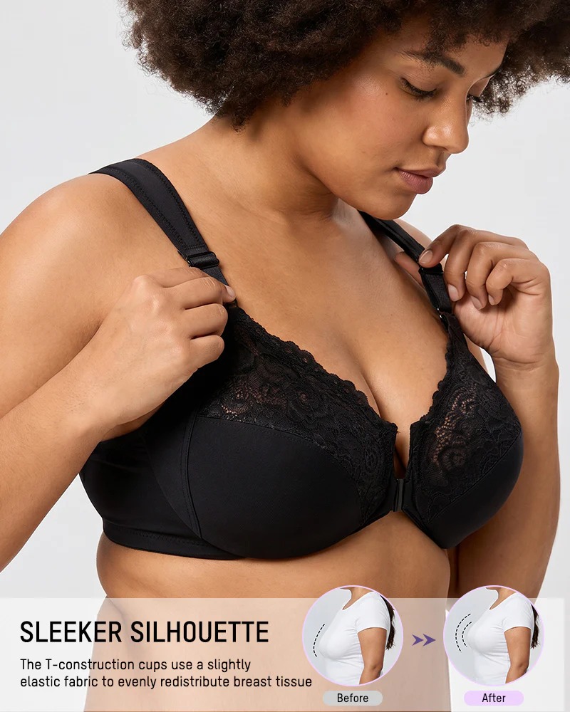 Front-Closure Underwire Print Bras
