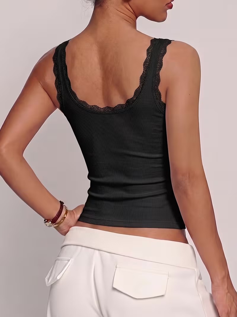 Lace-trimmed Fixed Cup Outerwear Innerwear