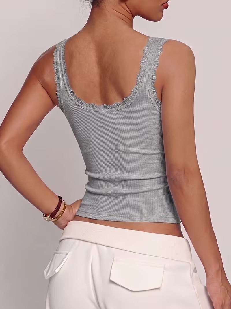 Lace-trimmed Fixed Cup Outerwear Innerwear