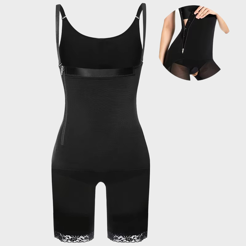 Tummy Control Waist Lift Hip Side Zipper Bodysuit