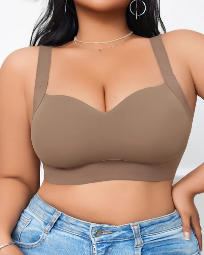 Plus-size Seamless Push-up Bra To Prevent Sagging
