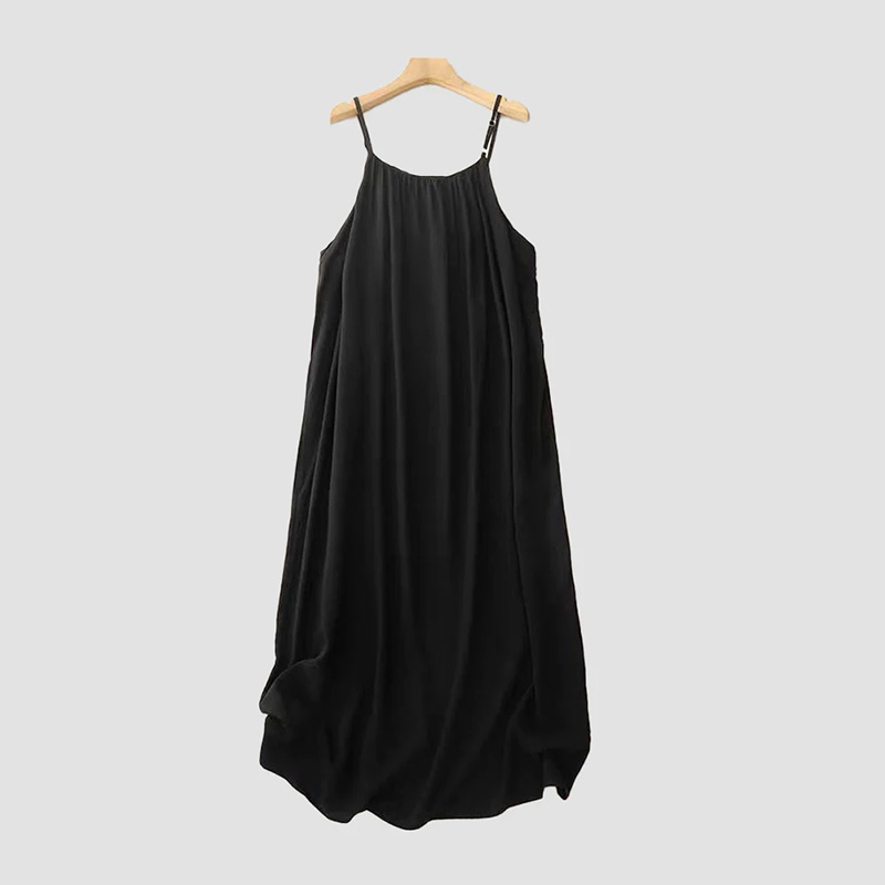 Women's Solid Color Backless Cami Dress