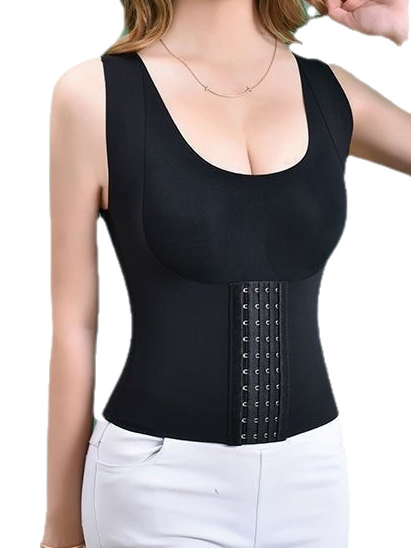 Waist-cinching Tummy-control Belt Padded Bust Snap-on Back Shaping Bbodysuit
