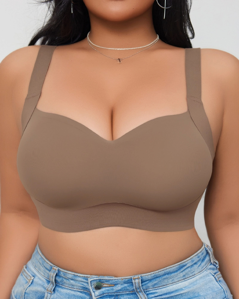 Plus-size Seamless Push-up Bra To Prevent Sagging