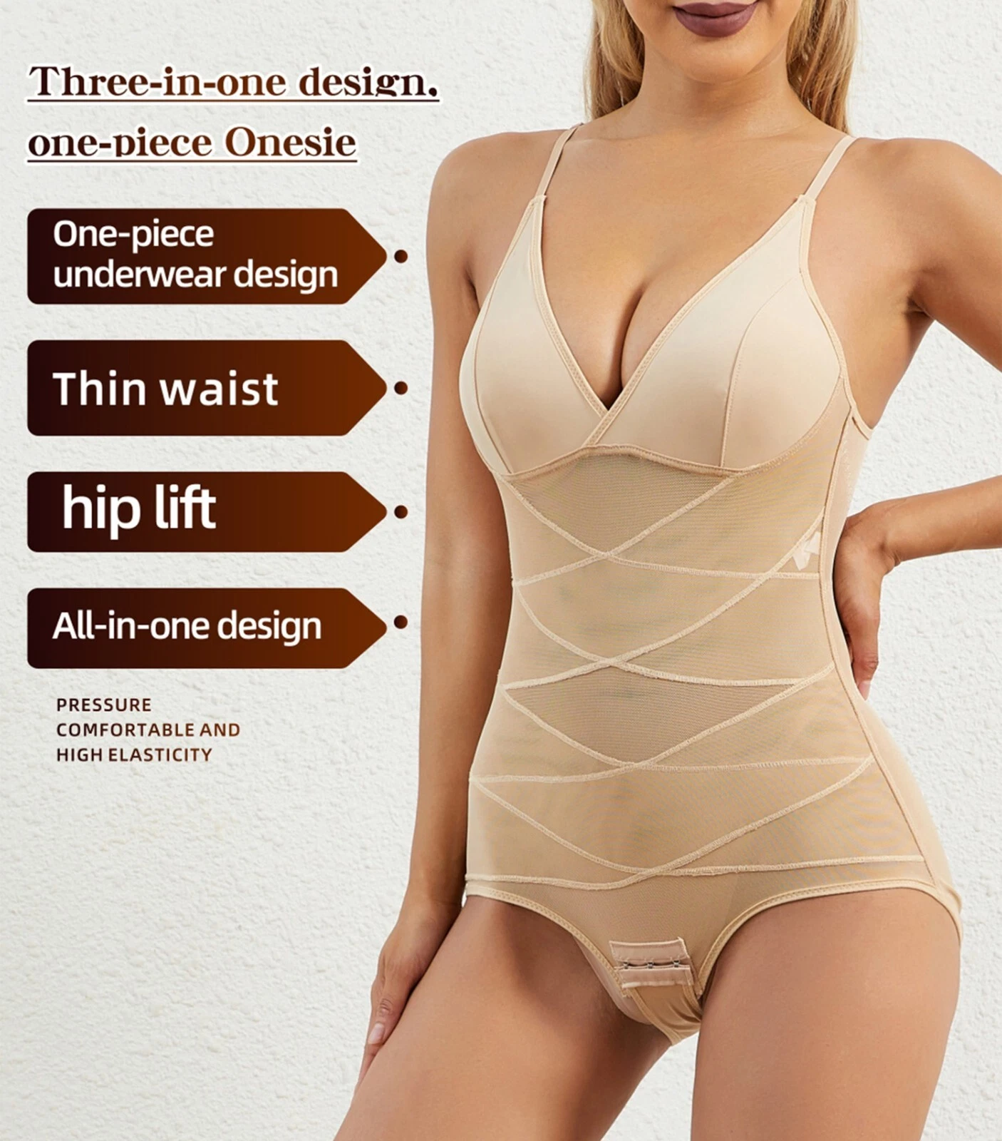 Sports Mesh Breasted Seamless Belly Control Body Shaping Underwear