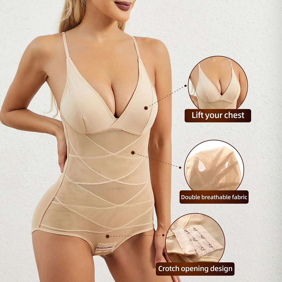 Sports Mesh Breasted Seamless Belly Control Body Shaping Underwear